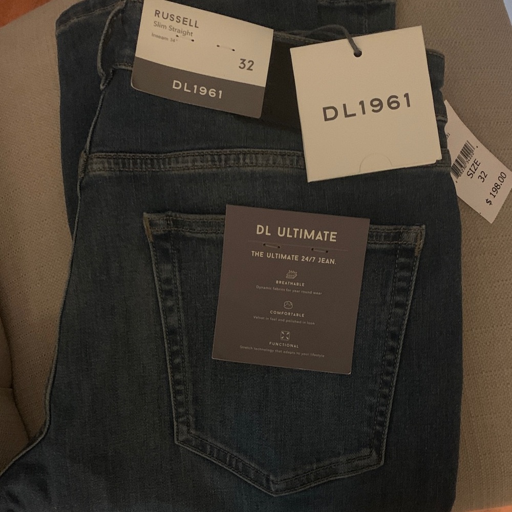 DL1961 Russell Slim Straight Dark Denim Jeans